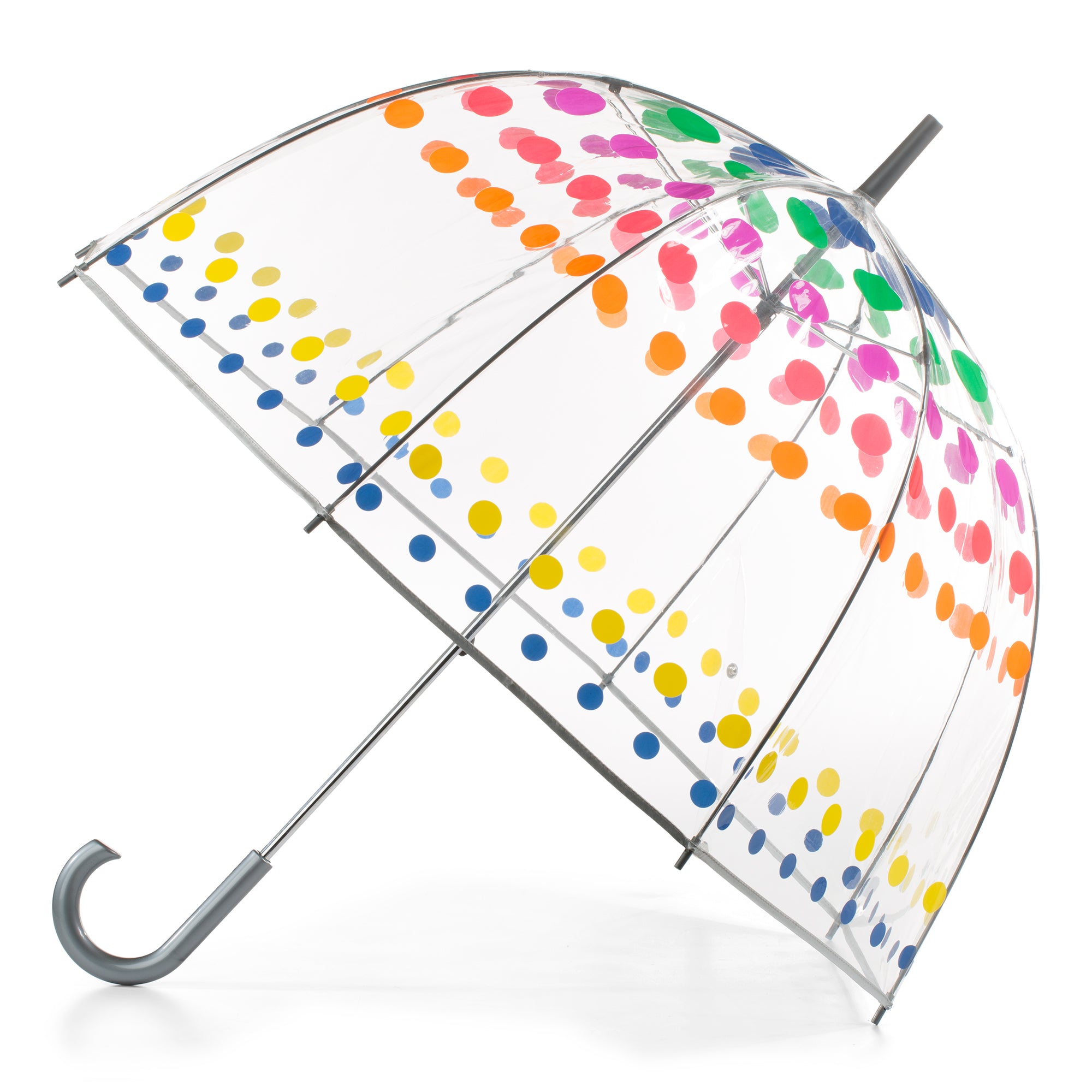 Clear Bubble Umbrella with Colorful Accents - Image 13