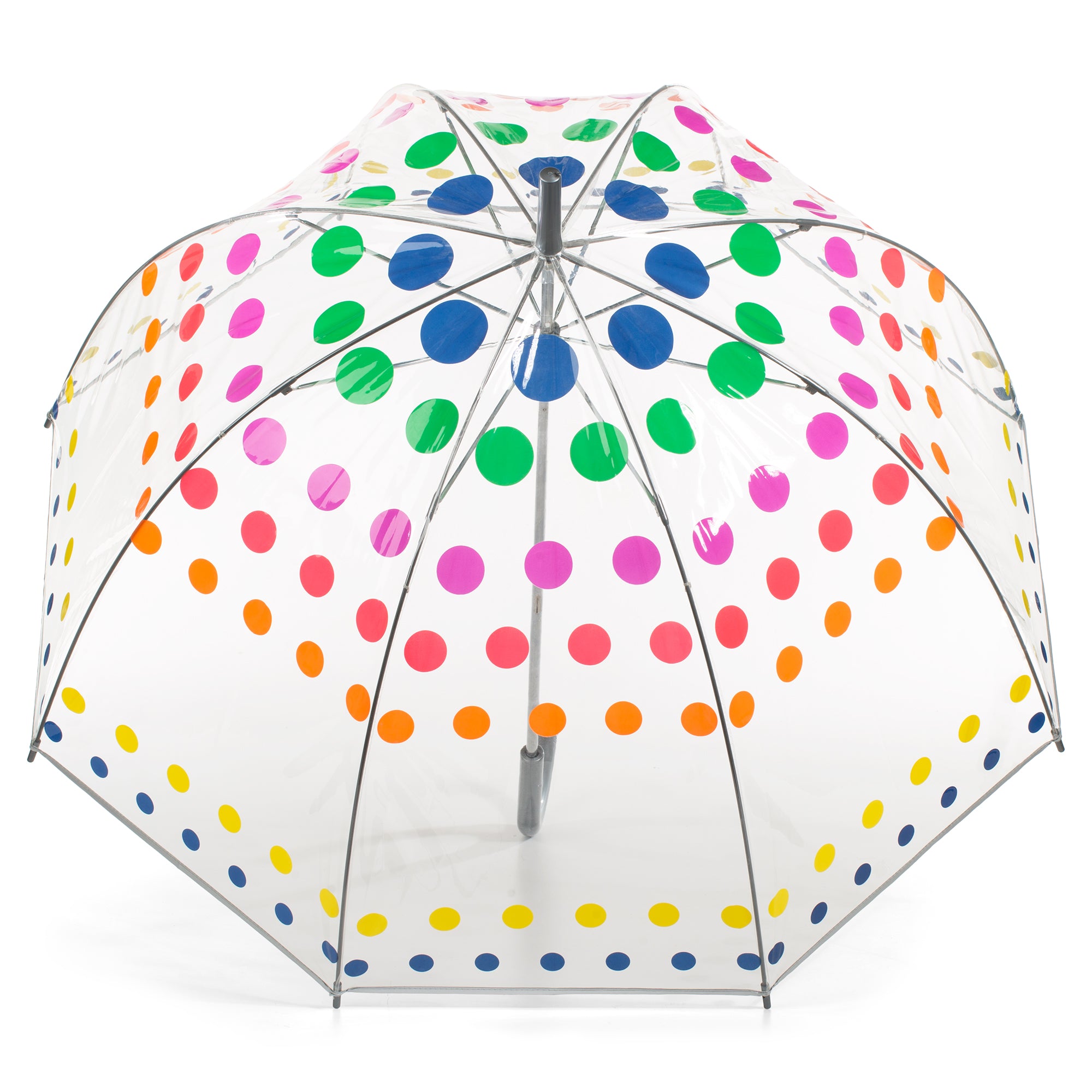 Clear Bubble Umbrella with Colorful Accents - Image 15